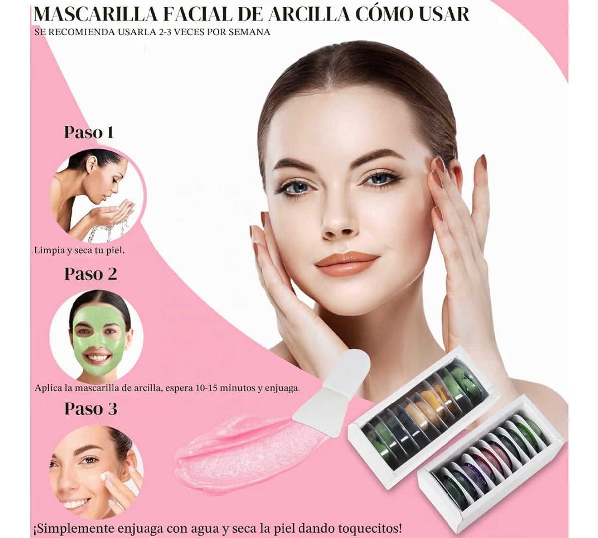 CLAY MASK – ROSE, AVOCADO, DEAD SEA, EGGPLANT & GREEN TEA